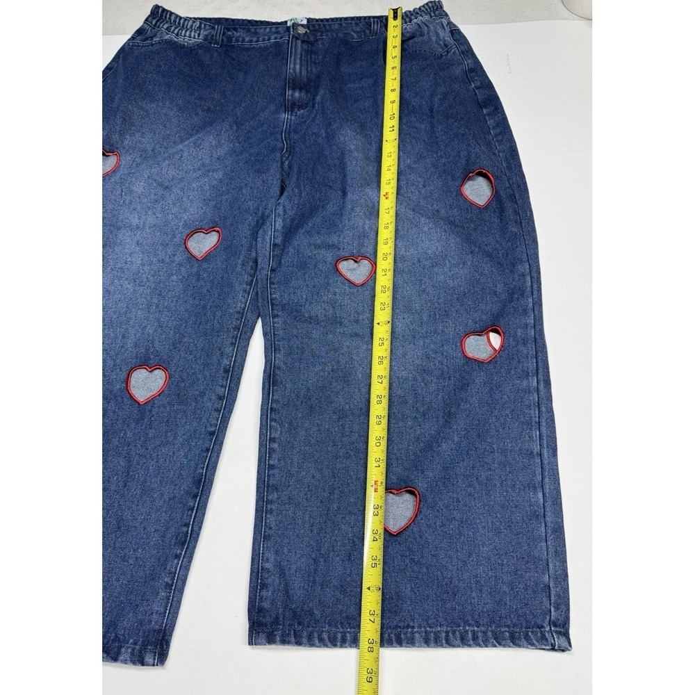 Shiny‎ By Nature Heart Cut Out Jeans 3XL Medium Wash - Picture 4 of 16
